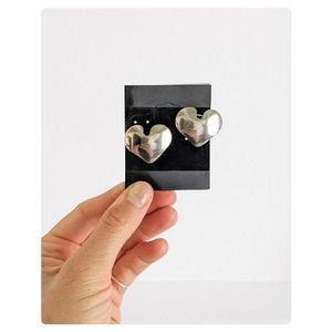 vintage 70's heart earrings